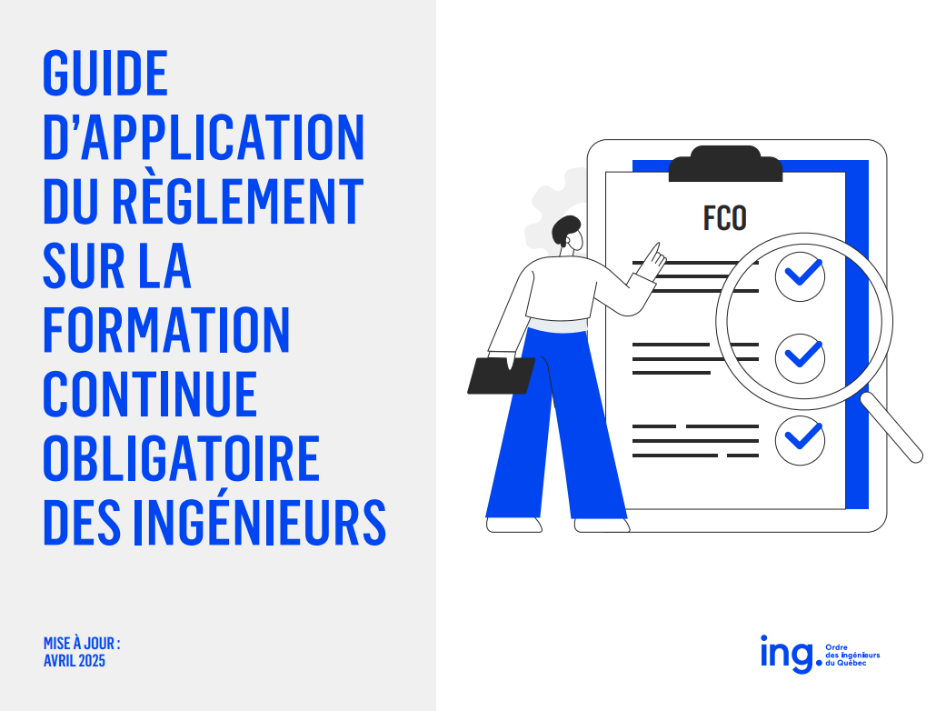 Guide d'application du Règlement sur la FCO des ingénieurs
